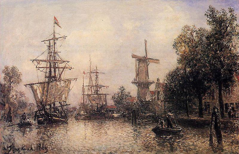 Johan Barthold Jongkind The Port of Rotterdam Spain oil painting art
